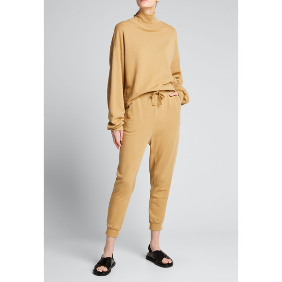 FRAME Organic Pima Cotton Funnel Neck Sweatshirt Top Camel Shopbop NWT XS $178 - Picture 12 of 12